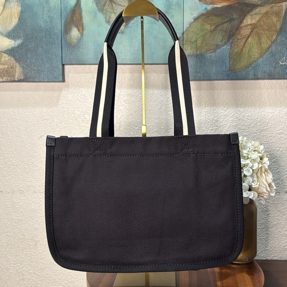 Marc Jacobs Signet Canvas Tote Bag In Black/White - Picture 4 of 16